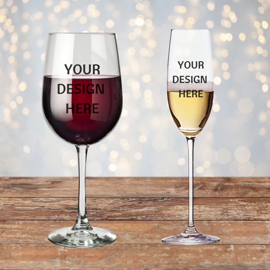 Holiday Champagne & Wine Glasses